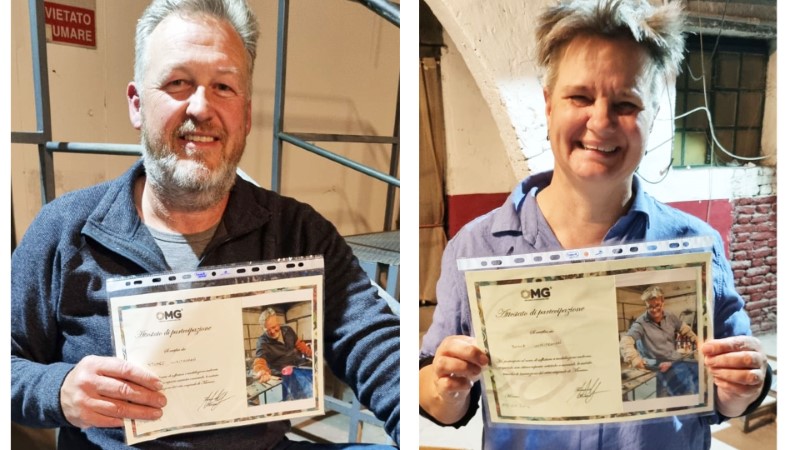 certification of partecipation at Murano glass class workshop.